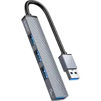 ORICO AH-A13 Aluminium USB Hub 4-Port, 1x USB 3.0 & 3x USB 2.0, Hochwertige Dockingstation für Erweiterte Konnektivität,
