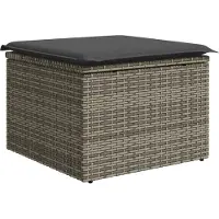 vidaXL Gartensofa-set 9 stk. Grau Poly-Rattan