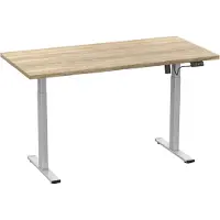 VCM Schreibtisch "Schreibtisch höhenverstellbar Lona 110x50", braun (silber, sonoma, eiche), B:110cm T:50cm, Tische, Schreibtisch