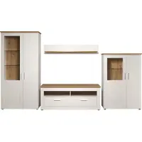 Trendteam Wohnen Wohnwand Shade Andersen Pine weiß 368 x 194 x 45 cm