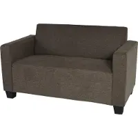 Mendler 2er Sofa Couch Lyon Loungesofa Stoff/Textil braun