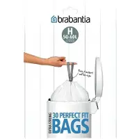Brabantia (H) Müllbeutel, 50 - 60 Liter, Passgenaue Beutel im praktischen Spenderpack, 1 Packung = 30 Müllbeutel