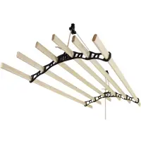 Monster Deckentrockner aus Holz - Schwarz - 2.4m