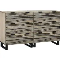 vidaXL Sideboard Set 2 stk. Weiß 120 x 33 x 75 cm Massivholz Mango