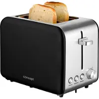 Concept TE2050, 2 Scheibe(n), Schwarz, Edelstahl, Edelstahl, Tasten, Drehregler, 950 W, 0,8 m