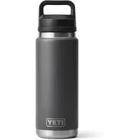 Yeti Rambler Bottle 26oz Chug Cap, Charcoal Grey, Thermoflasche mit Verschluss, 769 ml