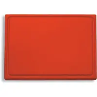 Friedr. Dick Dick Schneidbrett mit Saftrille, 26,5 x 32,5 cm, Kunststoffschneidbrett beidseitig verwendbar, Farbe: rot