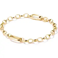Thomas Sabo Charm-Armband "Charm Club Connect: mit einem Connect Link" Gr. 17, gold (gelbgoldfarben), Armbänder, Damen, 17, Silber 925 (recycelt), Charm-Armband