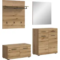 Ebuy24 Scout Garderobenmöbel Set 4 Teile Eiche Nachbildung.