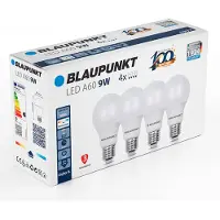 Blaupunkt-Lighting Blaupunkt Glühbirne e27 - Led Lampe - A60 Matt - 9W (entspricht 80W) - 900 Lumen - 4000K Neutralweiss - Nicht-Dimmbar - 4er Set