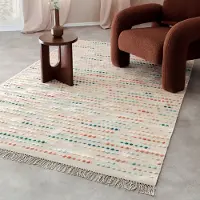 Wecon Home Teppich "Maddie", rechteckig, 11 mm Höhe, handgewebt, robust, strapazierfähig, skandinavisch, Naturfaser