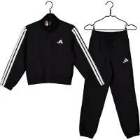 Adidas Trainingsanzug SPORTSWEAR "ESSENTIALS CLIMACOOL KIDS", Kinder, Gr. 140, schwarz-weiß (schwarz, weiß), Obermaterial: 100% Polyester, Sportanzüge Trainingsanzug
