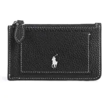 Ralph Lauren für Damen. 427949872010 Leder-Kartenetui Polo Play schwarz (OSFA), Lässig