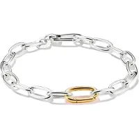 Thomas Sabo Charm-Armband "Charm Club Connect: mit einem Connect Link" Gr. 17, gold (silberfarben, gelbgoldfarben), Armbänder, Damen, 17, Silber 925 (recycelt), Charm-Armband