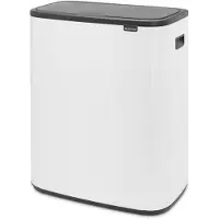 Brabantia Bo Touch Bin, 60 l, Rechteckig, Kunststoff, Schwarz, Weiß, Kunststoff, 545 mm