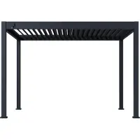 Paragon Pavillon "Grand Tuscan 1012", grau, B/H/T: 370cm x 256cm x 310cm, Pavillons, Pavillon, BxTxH: 370x310x256 cm, inkl. Lamellendach