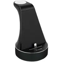 TooQ TQCD02L, Drinnen, USB, 9 V, 3 A, Kabelloses Aufladen, Schwarz
