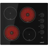 CATA 604 HVI, Schwarz, Integriert, 59 cm, Keramik, 4 Zone(n), 4 Zone(n)