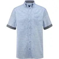 Babista Langarmhemd "Kurzarmhemd MILANZETTI", Herren, Gr. M, weit, blau (blau gemustert), Obermaterial: 100% Baumwolle CO., Hemden Langarmhemd