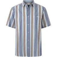 Babista Kurzarmhemd "Kurzarmhemd SILVESTULLI", Herren, Gr. XXL, weit, blau (hellblau gestreift), Obermaterial: 100% Baumwolle CO., Hemden Kurzarmhemd