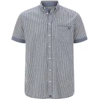 Jan Vanderstorm Kurzarmhemd "Kurzarmhemd ODHELD", Herren, Gr. 4XL, weit, blau (dunkelblau gestreift), Obermaterial: 100% Baumwolle CO., comfort fit, Hemden Kurzarmhemd