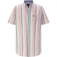 Babista Kurzarmhemd "Kurzarmhemd ELVARIN", Herren, Gr. XXL, weit, weiß (rot gestreift), Obermaterial: 100% Baumwolle CO., Hemden Kurzarmhemd