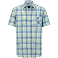 Babista Kurzarmhemd "Kurzarmhemd KENDRIL", Herren, Gr. XL, weit, grün (hellgrün kariert), Obermaterial: 80% Baumwolle CO. 20% Leinen LI., Hemden Kurzarmhemd