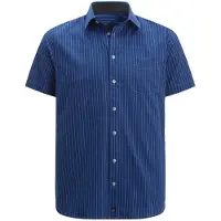 Jan Vanderstorm Streifenhemd "Streifenhemd PERTTU", Herren, Gr. 3XL, N-Gr, blau (royal blau), Obermaterial: 100% Baumwolle CO., comfort fit normal, Hemden Streifenhemd