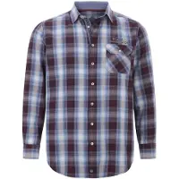 Jan Vanderstorm Karohemd "Hemd KAITAR", Herren, Gr. 4XL, weit, rot (rot kariert), Obermaterial: 100% Baumwolle CO., Hemden Karohemd
