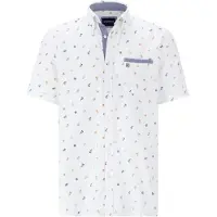 Babista Kurzarmhemd "Kurzarmhemd ALARIN", Herren, Gr. XXL, weit, weiß (weiß gemustert), Obermaterial: 100% Baumwolle CO., Hemden Kurzarmhemd