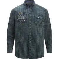 Jan Vanderstorm Karohemd "Hemd PERTAVIN", Herren, Gr. 4XL, weit, blau (blau kariert), Obermaterial: 100% Baumwolle CO., Hemden Karohemd