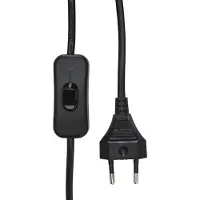 PR Home Tischlampe Solo, schwarz/schwarz, Höhe 55 cm, Stoff