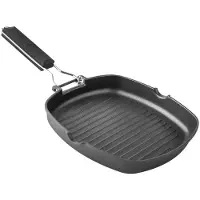 Supreme Grill Aus Aluminiumguss Mit Klappbarem Xylan-streifengriff 24 Cm