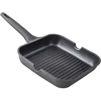 Supreme Grill Aus Aluminiumguss Mit Festem Gestreiftem Xylan-griff 28 Cm