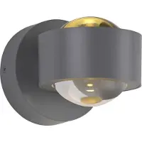 JUST LIGHT Wandlampe Chia, dimmbar, alu / grau / zink, für Wohn- / Esszimmer, Metall, Modern, LED Wandleuchte, Wandlampe Innen