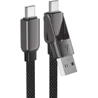 Acefast Kabel USB-C - USB-A / USB-C 480Mb/s 3A 1,2m - schwarz