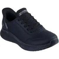 SKECHERS für Damen. 117740 Slip-Ins Sneaker: BOBS Squad 4 - Key Look schwarz (40), Wohnung, Schnürsenkel, Lässig