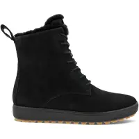 Ecco Schnürboots "SOFT 7 TRED W", Damen, Gr. 42, schwarz, Nubukleder, Schuhe Schnürboots, mit Warmfutter
