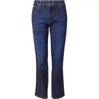 Wrangler Straight-Jeans "TEXAS", Herren, Gr. 36, Länge 34, blau (rustic navy), Denim/Jeans, Obermaterial: 75% Baumwolle, 23% Polyester, 2% Elasthan, straight fit lang, Jeans Straight-Jeans