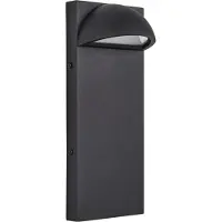 Beliani Außenwandleuchte LED Schwarz Metall und Glas 28 cm IP44 Modern Rechteckig Lang Beleuchtung für Außen Draußen Terrasse Balkon Ausstattung