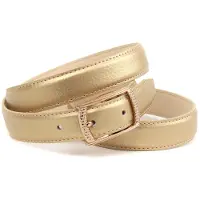 Anthoni Crown Ledergürtel , Damen, Gr. 80, gold, Rindsleder, Gürtel Ledergürtel