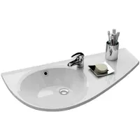 Ravak Avocado - Waschtisch 850x450 mm, Ablagefläche rechts, Weiß XJ1P1100000
