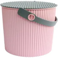 Hachiman Eimer mit Deckel Omnioutil rosa, 27.1x21.1x25.4 cm