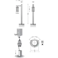 Bega 85317K27 Pollerleuchte mit Ausleger, Bronze 2700 K