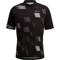 Santini Fibra Kurzarm Enduro Trikot Schwarz S Mann Schwarz S
