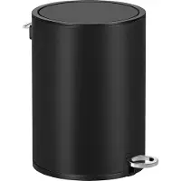 Songmics Kosmetikeimer, mit Deckel, Softclose, 3 Liter – Tintenschwarz