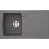 Respekta Einbauspüle , grau, B:86cm H:20cm T:50cm, Verbundwerkstoff, Küchenspülen, Einbauspüle
