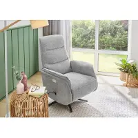 Jockenhöfer TV-Sessel JOCKENHÖFER GRUPPE "Miami, B: 74 cm, Sitzhöhe: 47 cm", grau (hellgrau), B:74cm H:108cm T:89cm, Sessel, TV-Sessel, elektr. Relaxfunktion, Heizfunktion & Massage, 2 Motoren