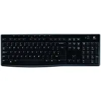 Logitech K270, Volle Größe (100%), Kabellos, RF Wireless, QWERTY, Schwarz