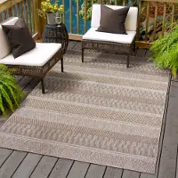 Sanat Outdoorteppich "Melissa 8003, auch in Rund erhältlich", braun, B:240cm H:10mm L:330cm, Kunstfaser, Teppiche, Outdoorteppich, Kurzflor, In -und Outdoor geeignet, Außenbereich, Wohnzimmer